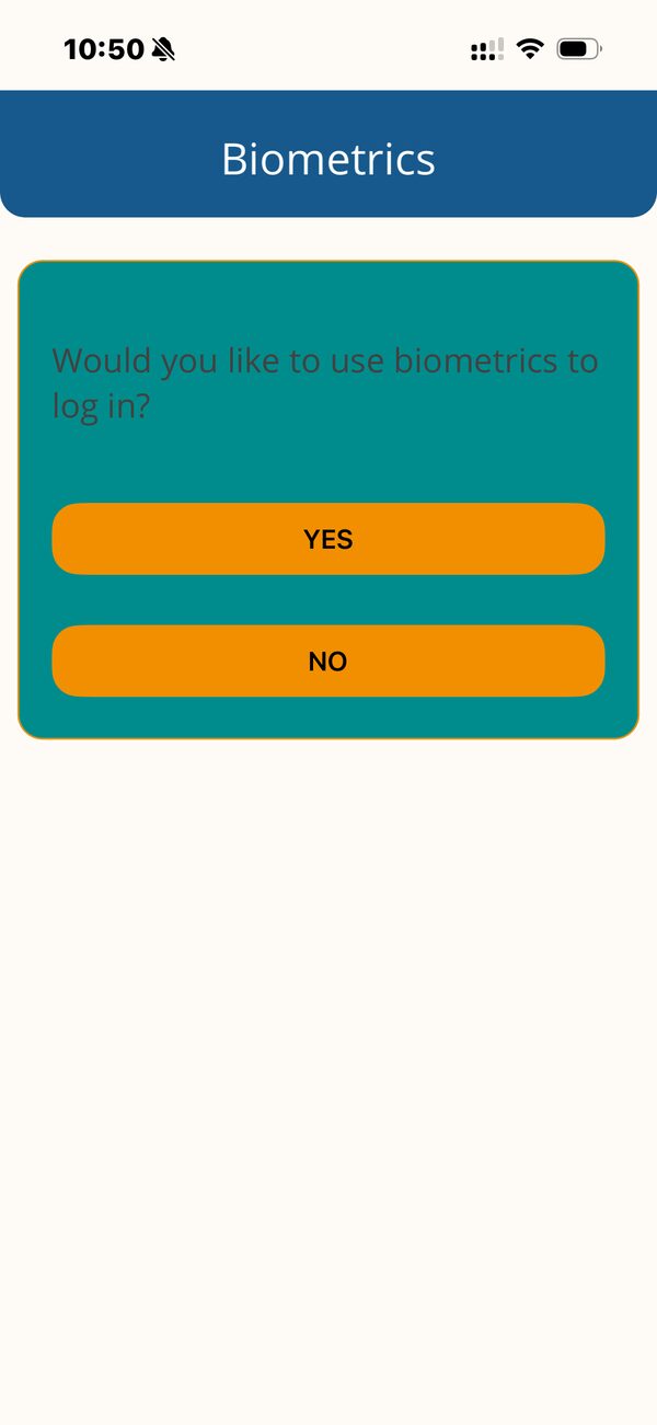 Turn on biometric login