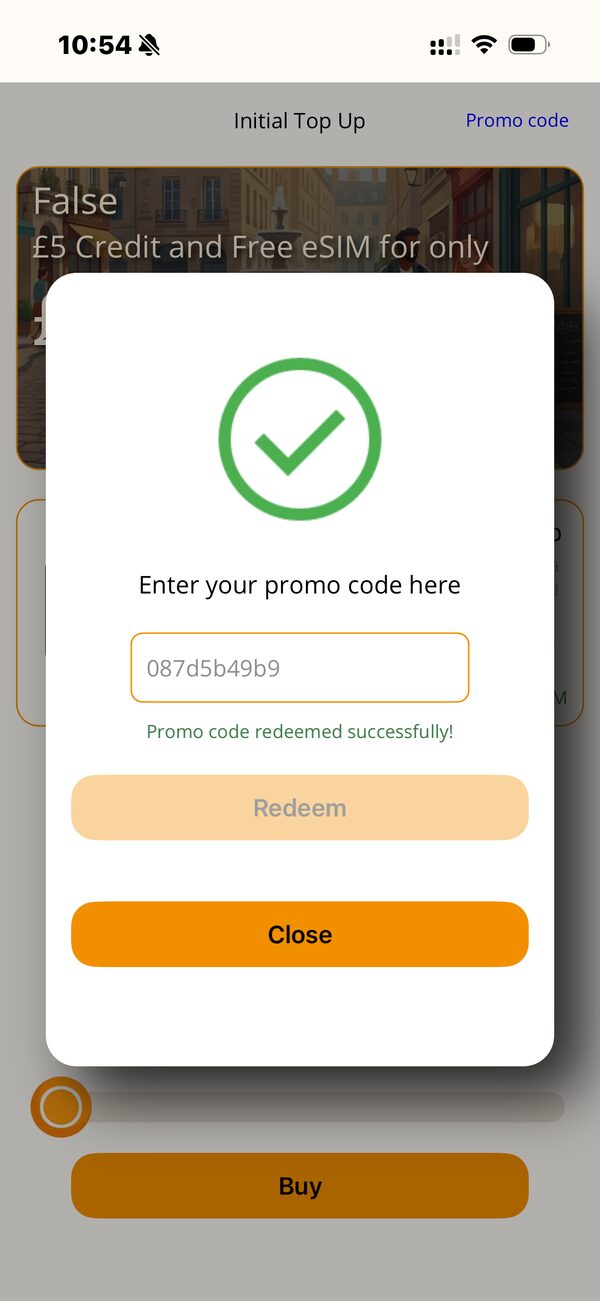 Redeem a promo code